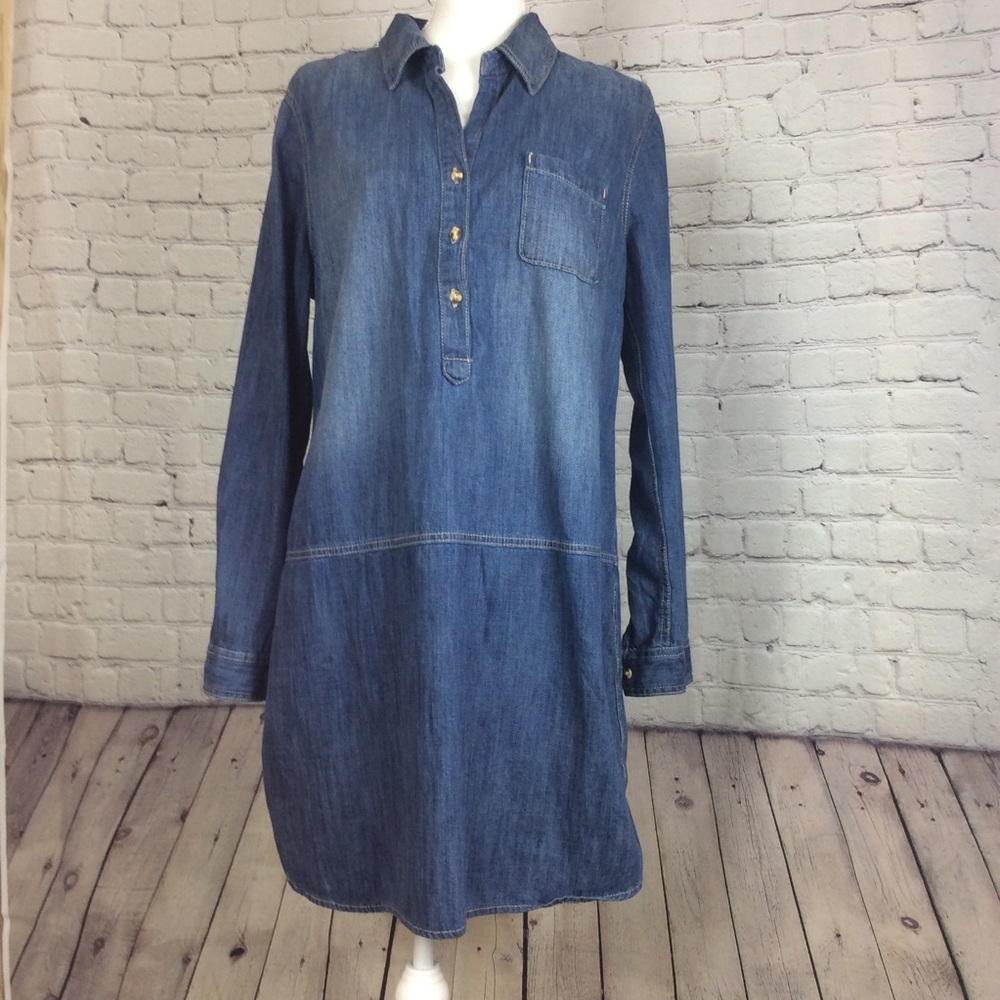 Gap Dark-wash Denim Dress 100% Cotton